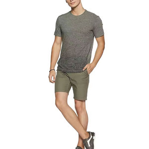 Camisetas de cuello redondo de verano para hombre de alta calidad, logotipo personalizado impreso, pantalla de seda teñida lisa, fábrica al por mayor, tela de punto de gran tamaño - Product Image 4