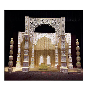 Ceremonia DE BODA India moderna Bollywood Mandap Dream Wedding Estilo abierto Mandap en EE. UU. Tema de boda de Bollywood al aire libre Mandap UK - Product Image 1