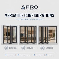 Porte pliante en aluminium certifiée AS2047, à rupture de pont thermique, double vitrage, pour projet résidentiel