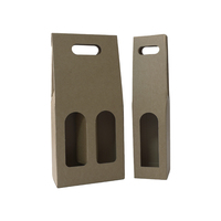 Caja de Regalo para Vino de Alta Resistencia y Precio Económico, con Ventana y Asa de Transporte, Caja de Embalaje para Botellas de Vino de Cartón Corrugado Kraft