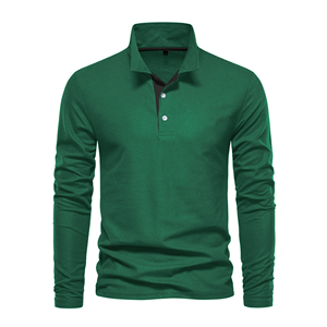 Camisas de Hombre con Logotipo Bordado Personalizado, Ecológicas, de Secado Rápido, Transpirables, Antibolitas, Casuales, de Punto, de Algodón y Bambú, Lisas y Largas - Product Image 3