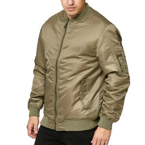 Chaqueta de Bombardero a prueba de viento para hombre con logotipo personalizado Color sólido estilo de calle nuevo diseño de moda con cuello levantado - Product Image 4