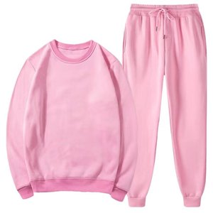 Conjunto de chándal informal de algodón 100% con capucha para hombre, jersey de Color sólido, sudaderas de manga larga, pantalones largos con cordón para invierno y otoño - Product Image 1