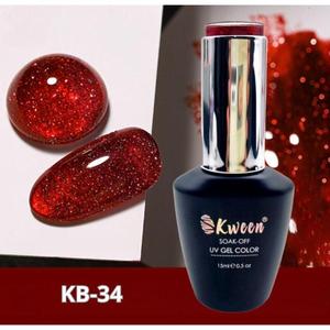 Vernis à ongles gel rouge pailleté - à base d'eau, DIY, semi-permanent, pour manucure artistique - Product Image 5