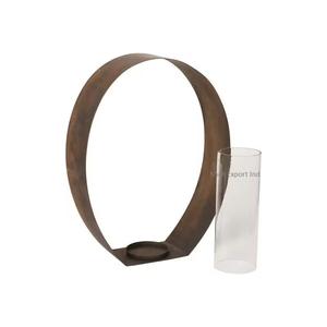 Nuevos candelabros decorativos de metal y vidrio en forma de hueco Color bronce para la decoración del hogar y de Navidad - Product Image 2