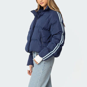 Veste matelassée en duvet légère de haute qualité, nouvelle arrivée, avec poches, coupe courte, vêtements d'extérieur d'hiver pour femmes - Product Image 4