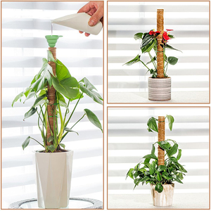 <b>Cover</b> Shipping Fee US Stock 4pcs <b>Plastic</b> Coated Moss Pole Kit Garden Ties Labels Coir Totem Pole Monstera Indoor Plants Support - Product Image 3