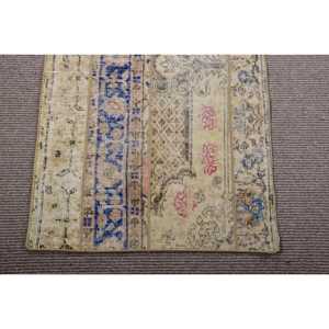 Vintage Turkish <b>Runner</b> Rug 2,3x7,3 ft, Blue <b>Green</b> Bordered Wool Rug - Product Image 5