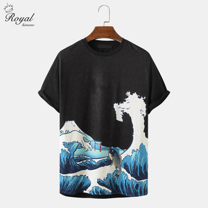 เสื้อยืดผู้ชายผ้าฝ้าย 100% น้ำหนัก 220 กรัม สกรีนโลโก้แบรนด์ของคุณเองได้ ขายส่ง เสื้อยืดเปล่าผ้าฝ้ายหนา ใส่สบาย สไตล์ลำลอง - Product Image 4