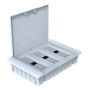 Boîtier de distribution en plastique ABS/PC blanc IP40 330x495x107 mm Capacité 36 MCB Montage encastré 2,09 kg Moulé par injection - Product Image 3