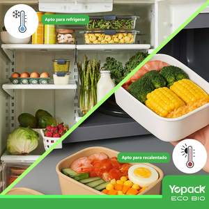 Contenedor rettangolare Kraft de 500 ml, ecologico y practico para alimentare, paquete de 300 unidades, Envios desde Mexico - Product Image 6