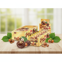 Barras de Chocolate con Avellanas Sólidas Yum'z Bites DOLCE META 39G, Snack Exótico Turco Marrón en Forma de Bola