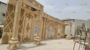 Scène de mariage indien traditionnel de super qualité avec des rideaux riches Scène de velours de luxe de l'exportateur indien au meilleur prix - Product Image 4