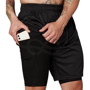 Short de course athlétique 2 en 1 pour homme, entrejambe de 7 pouces, short d'entraînement léger, entraînement, gym, jogging, fitness, sports de plein air - Product Image 2