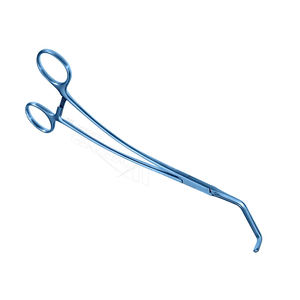 Pince tangentielle revêtue de titane bleu Satinsky DeBakey pince vasculaire en forme d'acier inoxydable de 9 pouces - Product Image 5