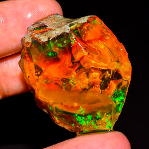 Opale de feu multi, opale éthiopienne brute, opale éthiopienne brute, pierre précieuse d'opale naturelle, pierre précieuse en vrac, opale de feu Welo, 78.5 ct. R-114 - Product Image 1