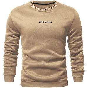 Sweat-shirt à col rond graphique avec lettres pour hommes Pull-over thermique oversize à manches longues et à épaules tombantes - Product Image 3