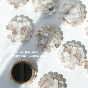 Espejo de bolsillo con incrustaciones de madera de lujo Mini espejo de maquillaje Tamaño compacto para transporte diario - Product Image 3