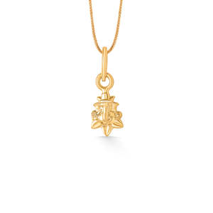 Collar con Colgante de Ganesha en Oro Amarillo, Joyería Religiosa Unisex - Product Image 2