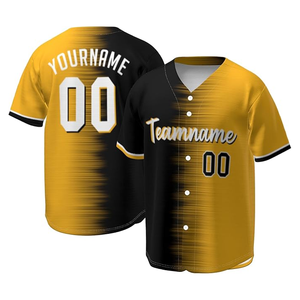 Uniformes de baseball en polyester de haute qualité pour hommes, vêtements de sport multicolore nouveau design, motif uni, prix de gros - Product Image 1