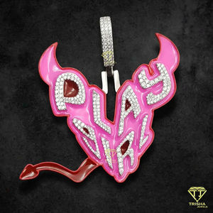 Colgante de corazón Hip Hop Iced Out VVS Lab Grown Diamond Colgante de diamante personalizado Colgante de Plata de Ley 925 personalizado - Product Image 2