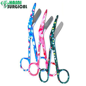 Ensemble de 3 ciseaux à pansements Lister en acier inoxydable, outil chirurgical à revêtement imprimé - Product Image 1