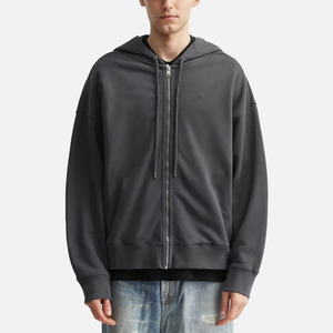 Sweat à capuche zippé pour homme, polaire épais, coupe classique, poche unie, vêtement d'hiver, streetwear, gym, mode, élégant, confortable - Product Image 5