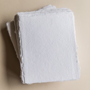 Papier chiffon de coton bord blanc Tailles disponibles 5x7 4x6 A5 A4 A3 - Product Image 1