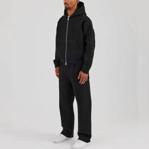 ชุดแทรคสูททรงบ็อกซี่ผ้าคอตตอน 100% หนัก 500 GSM พร้อมซิป  ชุดฮู้ดดี้และกางเกงจ็อกเกอร์สำหรับผู้ชาย สกรีนโลโก้ได้  คุณภาพสูง สไตล์สตรีทแวร์ - Product Image 2