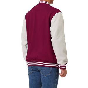 Fabricante de ropa Streetwear Chaquetas de hombre OEM Chaquetas de béisbol de manga de cuero de lana de alta calidad hechas a medida para hombre en venta - Product Image 5