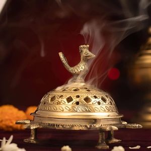 Doop Dani sambrani loban Burner ทองเหลืองปักธูปทองเหลือง - Product Image 2