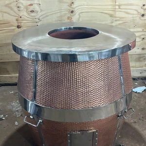 Equipo de cocina comercial duradero y respetuoso con el medio ambiente Tandoor de carbón de cobre martillado hecho a mano - Product Image 1