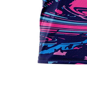 Maillot de sport sublimé abstrait bleu rose uniforme d'équipe personnalisé tissu respirant léger manches courtes numéro personnalisé - Product Image 5