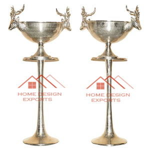 Gold Finished <b>Champagne</b> Ice <b>Bucket</b> Top Quality Tall Metal Wine Cooler <b>With</b> <b>Stand</b> Base & Customized - Product Image 5