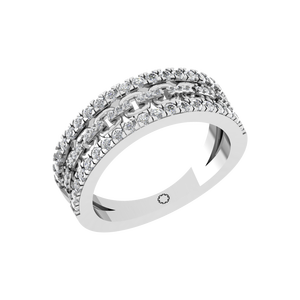 Bague en diamant à maillons de chaîne de créateur en or 14 carats, fabriquée à la main, bande audacieuse, bijoux fins personnalisés 2025, usine tendance, vente en gros, fabriqué en Inde - Product Image 1