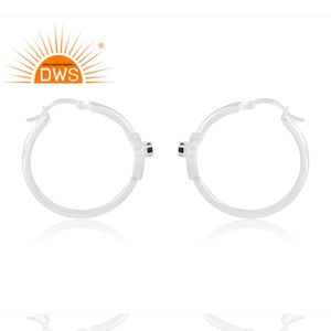 Última Venta de pendientes de piedras preciosas de zafiro azul natural de Plata de Ley 925 fabricante de joyería personalizada - Product Image 4