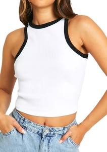 Camiseta sin mangas de entrenamiento de moda para mujer, decoración, colores llamativos, rendimiento atlético, sin mangas, cuello redondo, ajuste ajustado, comodidad - Product Image 4