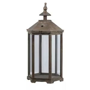 Lanterne à bougie en aluminium doré de style vintage pour l'intérieur et l'extérieur. - Product Image 4