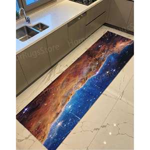 Alfombra estampada Carina Nebula Rugs - Decoración de estilo rústico inspirada en el telescopio espacial James Webb, alfombra fina no tejida - Product Image 1