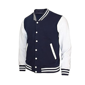 Veste universitaire d'hiver pour homme, personnalisable, en toile polaire respirante, col rond, fabriquée par l'usine Shahid-Syed, haute qualité, devant/dos - Product Image 6