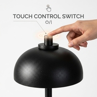 Lampe de table sans fil à batterie haute capacité 5200 mAh avec capteur tactile et lumière LED à intensité variable
