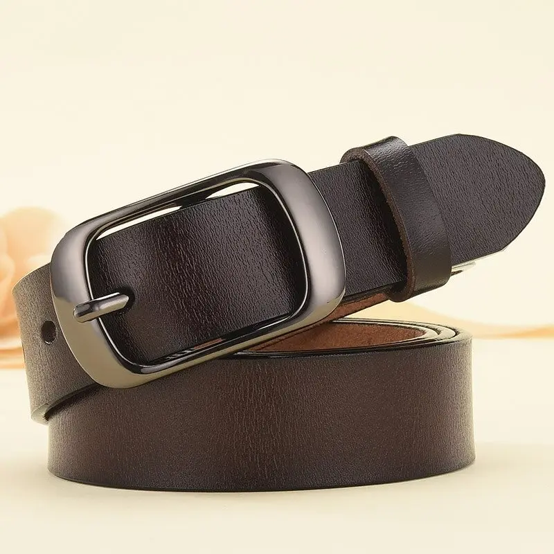 New Women Genuine Leather Belt For Female Strap Casual All-match Ladies Adjustable Belts Designer High Quality Brand