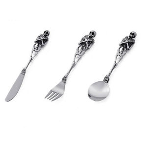 Nouveauté Couverts personnalisés en acier inoxydable, ensemble de couverts faits à la main avec poignée en relief plaquée or de créateur pour la vaisselle et les événements - Product Image 3