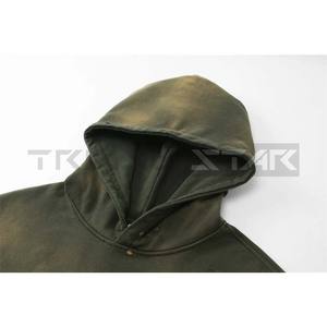Sudadera de Algodón 100% para Hombre, Estilo Urbano, Lavado Ácido, Diseño Desgastado, de Lujo, Talla Grande, Otoño, Felpa Francesa - Product Image 3