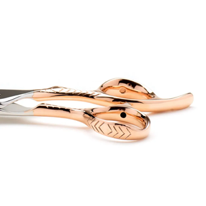Tijeras de Peluquería Profesionales Rectas para Diestros con Mango de Diseño Dorado y Hoja de Acero Inoxidable, Herramientas para Cortar el Cabello - Product Image 4