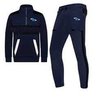 Chándal de fútbol al por mayor, chándales de hombre con logotipo personalizado, chándal de fútbol liso con cremallera polar tecnológico, chándal cálido de invierno - Product Image 1