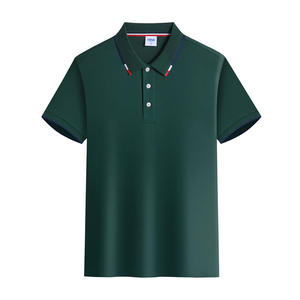 Venta al por mayor de secado rápido cuello alto en blanco 100% algodón para hombres para camisetas logotipo personalizado impresión por sublimación camisetas de golf - Product Image 3