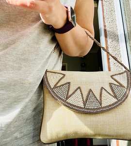 VLemon Unique Yellow Lemon Beaded <b>Clutch</b> Purse for Summer Vacation <b>White</b> Beaded <b>Bag</b> and Assortments - Product Image 1