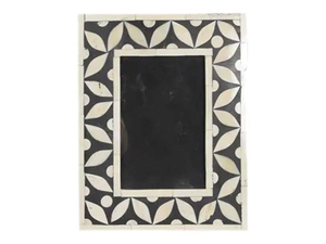 Cadre photo rectangulaire vertical en os incrusté blanc et noir de haute qualité SANIYA HANDICRAFT fait à la main pour la décoration de bureau - Product Image 4