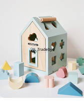 Juguete de madera natural para niños pequeños Aprendizaje creativo Idea de regalo divertida Tradebyd